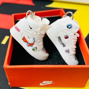 Chicago Bulls Red High Ankel Trainer Keychain With Mini Shoe Box