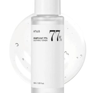 Anua Heartleaf 77 Soothing Toner, Moisturizing & Calming Facial Toner for Glass Skin, Hyaluronic Acid, Lightweight Hydration for Sensitive Skin, Redness Relief, Korean Skincare, 40ml