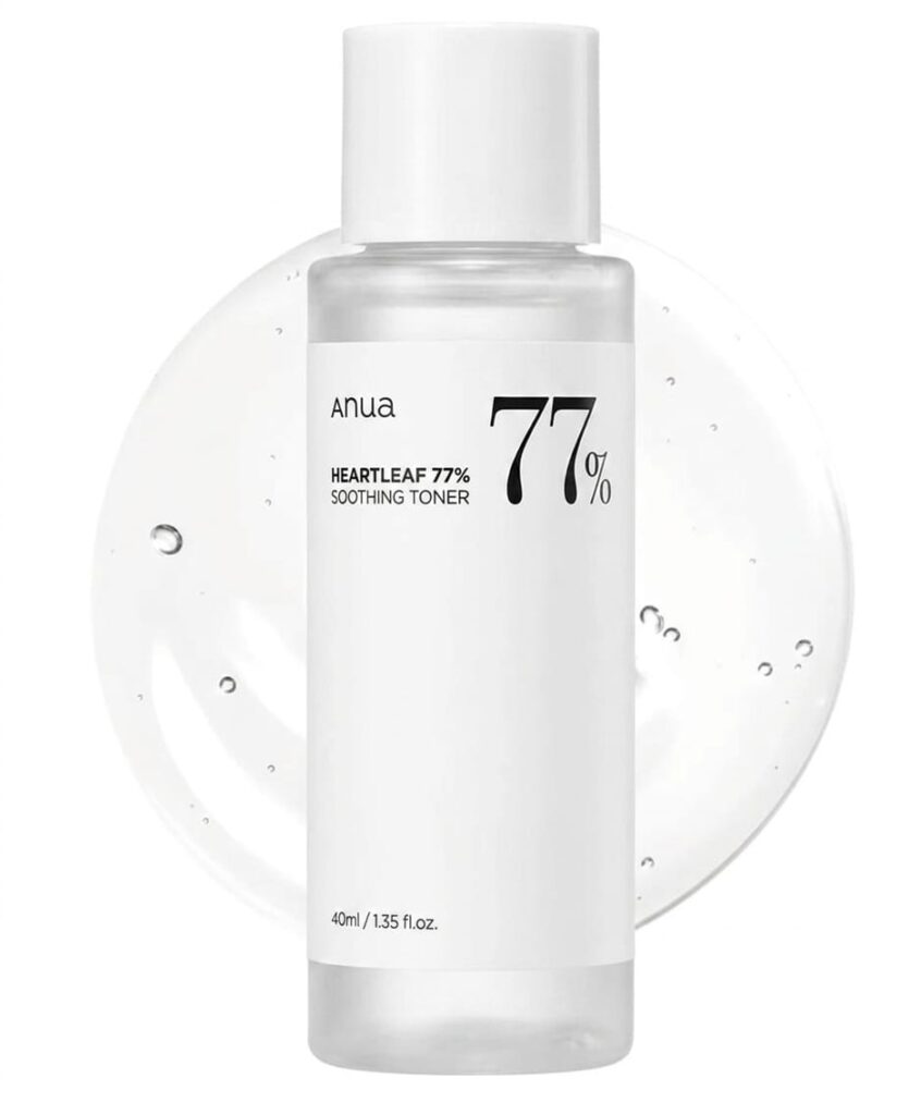 Anua Heartleaf 77 Soothing Toner, Moisturizing & Calming Facial Toner for Glass Skin, Hyaluronic Acid, Lightweight Hydration for Sensitive Skin, Redness Relief, Korean Skincare, 40ml